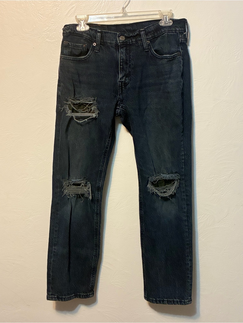Levi's 541 Men’s Jeans 30 x30 Dark Wash Distressed Camo Patch Rips Athletic Fit